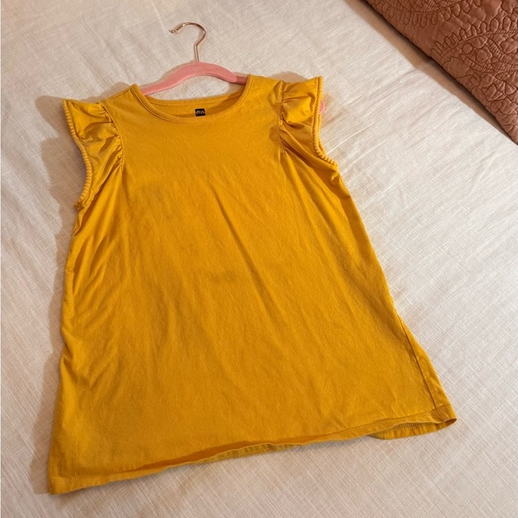Tea Collection Yellow Ruffle Sleeve Tank - Picture 6 of 6